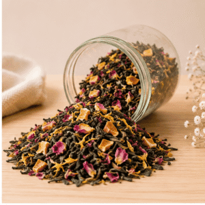 Rêve étoilé - 100g - Thé vert et thé noir rose, orange et mangue - 5L à 6 L de thé chaud bio
