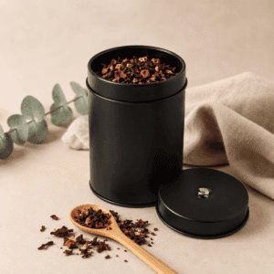 Boîte à Thé Métallique Hermétique (≈ 450 g) - NOIR