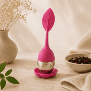 le souffle du the cuillerea the avec infuseur integre rose